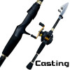 GHOTDA Fishing Set Casting/Spinning Rod and Reel Combo Portable Ultralight Travel Boat Rod Single Rod/Set Strong Fishing Kit