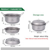 Boundless Voyage Titanium Camping Steamer Soup Pot Titanium Tableware Outdoor Travel Picnic Cookware Tea Tray Saucepan Mess Kit