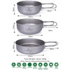 Camping Titanium Cookware Kit Bowl Pan Pot Ultralight Outdoor Travel Picnic Cooking Set Frying Pan Plates Pans 3pcs/Set
