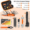 Bicycle portable tire repair kit, maintenance camping travel essential kit Bicycle repair kit safety emergency integrated tool