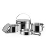 Naturehike Camping Cookware Kit Outdoor Stainless Steel Cooking Set Water Kettle Pan Pot Travelling Hiking Picnic BBQ Tableware