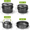 Outdoor Camping Cookware Kit Outdoor Cooking Set Aluminum Equipment Pot Travel Tableware Kitchen Hiking Picnic Camping Equipment