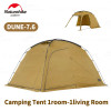 Naturehike DUNE 7.6 4-season Double Layer Modified Dome Tent for 2-4 Person Family Outdoor Camping Travel Yellow Waterproof