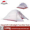 Naturehike Upgraded Cloud Up 2 Ultralight Tent 20D Fabric Camping Tents For 2 Person With free Mat NH17T001-T