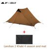 3F UL GEAR Newest Lanshan 1 Person New Version 230cm Lanshan 2 Persons Ultralight Camping 3/4 Season 15D Silnylon Rodless Tents
