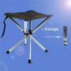 Stainless Steel Folding Outdoor Portable Telescopic Stool Camping Fishing Stool Telescopic Chair Easy to Fold Load Bearing 150kg