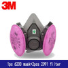 3M 6200 Gas Mask for Spray Paint Decoration Chemical Dust Mask Body Protect Toxic Steam Filter Respirator Reusable Half Mask