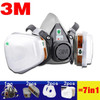 3M 6200 Gas Mask for Spray Paint Decoration Chemical Dust Mask Body Protect Toxic Steam Filter Respirator Reusable Half Mask