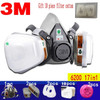 3M 6200 Gas Mask for Spray Paint Decoration Chemical Dust Mask Body Protect Toxic Steam Filter Respirator Reusable Half Mask