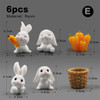 Christmas Easter White Rabbit Carrot Figurine Diy Home Kawaii Room Decor Miniature Fairy Garden Decoration Accessories Modern