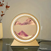 Moving Sand Art Picture Table Lamp Quicksand Night Light 3D Sandscape Hourglass Room Lamps Flowing Sand Painting Home Decor Gift