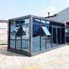 Luxury Glass Wall Container Homes 20ft Prefab Tiny Office Modular House Movable Prefabricated House Customized Villa Building