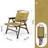 Mountainhiker Outdoor solid wood folding chair portable camping chair aluminum alloy field chair Kermit chair
