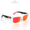 Polarized Sunglasses Square Frame HD UV400 Sun Glasses 30 Colors Mirrored lens outdoor Sport eyewear cycling Ken Block