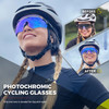 Scvcn RED Photochromic Cycling Sunglasses for Men Blue Photochromic MTB Bike Glasses Cycl Mountain Bicycle Goggle Sports Eyewear