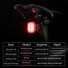 ROCKBROS Type-C Bicycle Tail Light Waterproof Flashlight for Bike 4 Modes Warning Safety Ultralight Rear Lamp Cycle Accessories