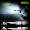NATFIRE 10000mAh Bicycle Light with Digital Battery Indicator USB Rechargeable Bike Light Set 8 LED Flashlight