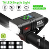 Front Bike Light USB Rechargeable Power Display Bicycle Led Light Waterproof Bicycle Headlight Flashlight Cycling Accessories