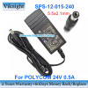 12W 24V 0.5ASPS-12-015-240 AC Adapter Charger 1465-42340-001 For POLYCOM Laptop Power Supply 5.5x2.1mm