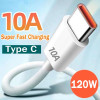 10A USB Type C Cable 120W Super Fast Charging Cable for Huawei Mate