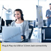Jabra Evolve 30 II Mono Stereo Wired Headset MS/UC Optimized Optimize 3.5mm Jack/USB Noise Cancelling Headphones Earphones Mic