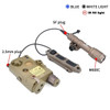 WADSN Tactical PEQ 15 LA5 Green Blue Red Dot Laser with IR Illuminator PEQ Airsoft Pressure Switch M600 Flashlight Strobe