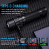 Trustfire T11R Army Tactical Flashlight 1800LM Powerful Type C USB Rechargeable 18650 Rechargeable High Power Military LED Torch