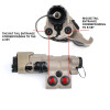 WADSN MAWL C1+ Nylon Version Tactical Airsoft IR Visible LED Whitelight Flashlight Red Green Blue laser sight IR Illumination