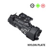 WADSN MAWL C1+ Nylon Version Tactical Airsoft IR Visible LED Whitelight Flashlight Red Green Blue laser sight IR Illumination
