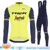 TREK Cycling Bib Men's Suit Triathlon Road Bike Uniform Jersey Fleece Clothes Pants Gel Bicycle Complete 2024 Winter Blouse Mtb