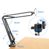 Overhead DSLR Tripod for Camera Mount with Ring Light Desk Kamera