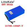 LiitoKala 48V 30Ah 21700 5000mah 13S6P Lithium ion battery Scooter Battery 48v 30ah Electric Bike Battery XT60 48V5A charger