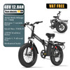 ZPW G20PRO Ebike 500W/1000W Adult Electric bike 48V12.8AH Foldable Electric bicycle 20 Inch Fat tyre Electric bike Snow E-bikes