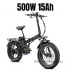 Electric Bike for Adults 1000W Motor 48V 15Ah Removable Battery 20inch Folding Fat Tire 40km/h Snow Mountain E-Bike