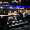 Electric 10 Seats Leisure Sightseeing Special City Bus Four Wheels Beer Bike Party Bike For Birthday With LED Lights
