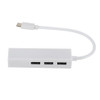 USB 3.1 HUB TYPE C to Ethernet Network LAN Adapter 100Mbps RJ45 USB-C With 3 Ports USB HUB Splitter For MacBook Pro Laptop