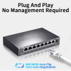 TP-Link 8 Port Gigabit Ethernet Switch 1000Mbps Network Switcher RJ45 Plug and Play Networking Hub Internet Splitter TL-SG1008D