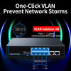 LIANGUO 8 Port Gigabit POE Switch 2 Port 1000M Uplink Networking Switcher Hub Internet Splitter Plug and Play for Surveillance