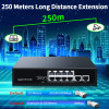 LIANGUO 8 Port Gigabit POE Switch 2 Port 1000M Uplink Networking Switcher Hub Internet Splitter Plug and Play for Surveillance