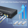 HORACO 2.5GbE Ethernet Switch 4 Port 2500Mbps Network Switcher 2 Port 10G SFP+ Slot Home Lab Hub Internet Splitter Plug and Play