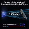 HORACO 8 Port 2.5G Ethernet Switch 2.5GBASE-T Network Switcher 10Gigabit Uplink Plug and Play Hub Internet Splitter Fanless