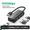UGREEN USB Ethernet USB3.0 Lan 1000Mbps Ethernet Adapter USB RJ45 USB HUB For Laptop Xiaomi Mi Box S Ethernet HUB Network Card