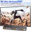Network switch 8K@30Hz USB LAN Switch USB3.0 KVM SWITCH Game live screen splitter Adapter Extended Screen USB HUB plug and play