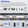 Network switch 8K@30Hz USB LAN Switch USB3.0 KVM SWITCH Game live screen splitter Adapter Extended Screen USB HUB plug and play