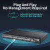 TP-Link 48 Port Gigabit Ethernet Switch 1000M Network Hub Internet Splitter Plug and Play Rack Mounted Auto MDI/MDIX TL-SG1048