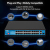 AI 27 Ports POE Switch ethernet poe gigabit RJ45 Uplink SFP 1000Mbps Network VLAN Hub Smart Ethernet Switcher 300W for IP Camera