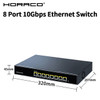HORACO 10Gbps 8 Port Ethernet Switch 10000Mbps Network Switcher 160G Bandwidth Networking Hub Internet Splitter Plug and Play