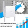 2.4 5G Dual Band Wireless Extender Repeater 1200M WiFi Booster Amplifier UK EU Plug Antenna Signal Booster Access Point