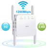 2.4 5G Dual Band Wireless Extender Repeater 1200M WiFi Booster Amplifier UK EU Plug Antenna Signal Booster Access Point