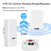 KuWfi Outdooor Wireless Bridge 300Mbps CPE Wi-fi Bridge PTP Long Range Extender AP Repeater Support 24V POE 4KV Lightning Protec